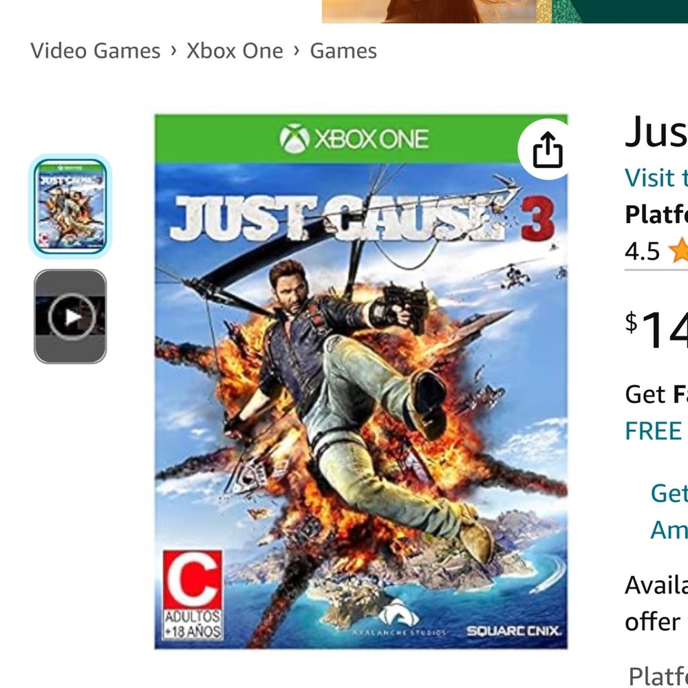 Just Cause 3 XBox One, Day One  new